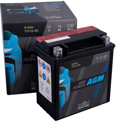 Μπαταρία Μοτοσυκλέτας YTX16-BS 14AH BIKE POWER AGM | battery-expert.gr