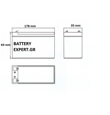 block power 12-2.1 Μπαταρία Συναγερμού Intact BP12-2.1 12V | battery-expert.gt