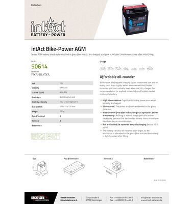 Μπαταρία Μοτοσυκλέτας moto YTX7L-BS | battery-expert.gr