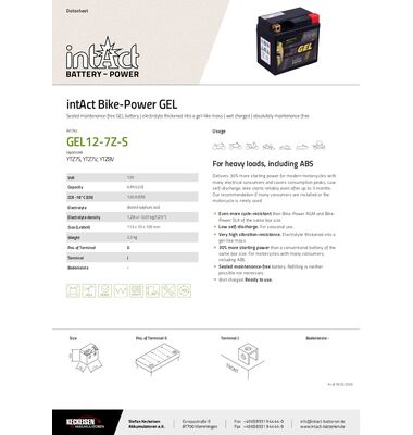 Μπαταρία Μοτοσυκλέτας ΜΟΤΟ YTZ7-S 6AH | battery-expert.gr