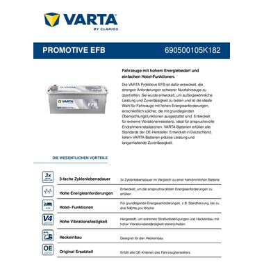 Μπαταρία Αυτοκινήτου ProMotive EFB B90 190AH 1050A | battery-expert.gr