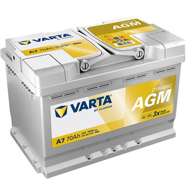 ΜΠΑΤΑΡΙΑ START STOP VARTA AGM A7 70AH / battery-expert.gr