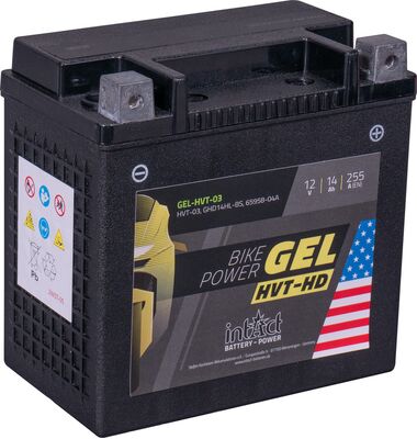 Μπαταρία μοτοσικλέτας IntAct Bike-Power GEL-HVT-03 YTX14L-BS 14Ah 12V 255A CCA για Harley Davidson και Jet Ski