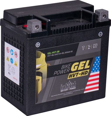 Μπαταρία μοτοσικλέτας IntAct Bike-Power GEL-HVT-08 YTX14-BS 12V 14Ah με τεχνολογία GEL για Harley Davidson και Jet Ski