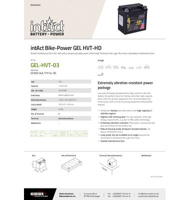 Μπαταρία Μοτοσυκλέτας YTX14L-BS GEL 14AH | battery-expert.gr