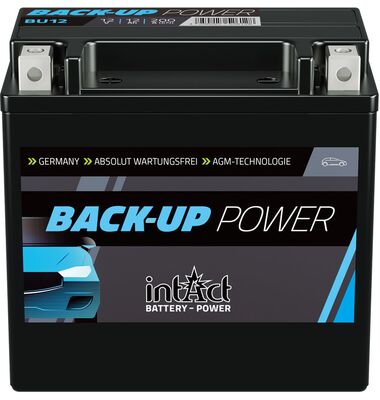 intAct BackUp-Power BU12 12Ah 200A βοηθητική μπαταρία AGM Auxiliary Battery